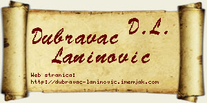 Dubravac Laninović vizit kartica